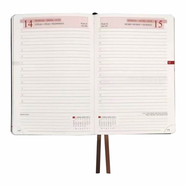 Щоден. A5 "Leo Planner" дат2023 184арк. Case інтегр. обкл., коричневий №252362(10)(20)