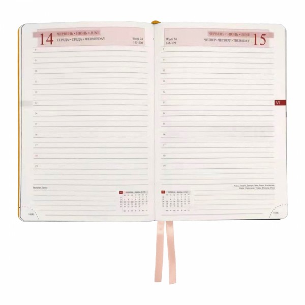 Щоден. A5 "Leo Planner" дат2023 184арк. Integro м'яка обкл., рожевий №252365(10)(20)