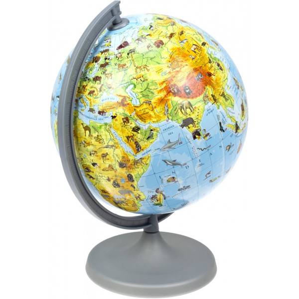 Глобус 220 мм зоологический с описанием, 1: 6000000, в коробке №2243