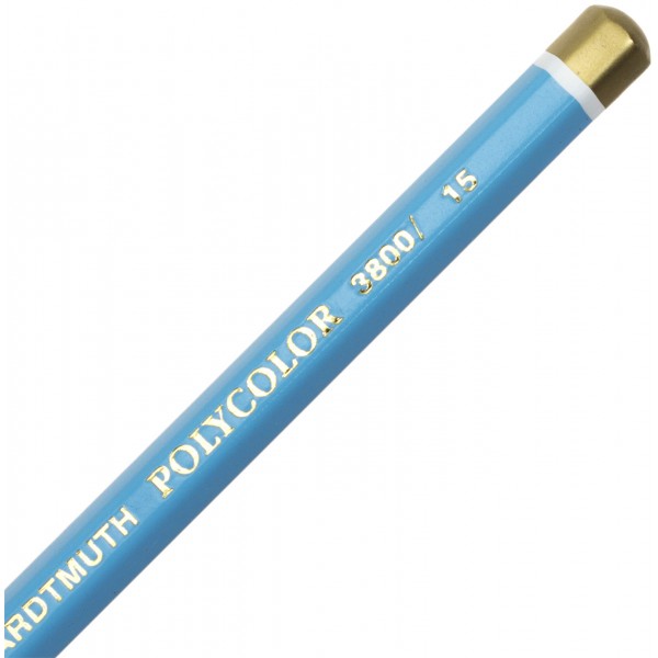 Олівець кольоровий Koh-i-noor Polycolor художній ice blue/блакитний крижаний (12) 3800/15