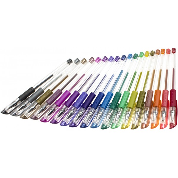 Набір ручок гелевих Умка Metallic 18 кольорів (12) (48) №ГР51  
