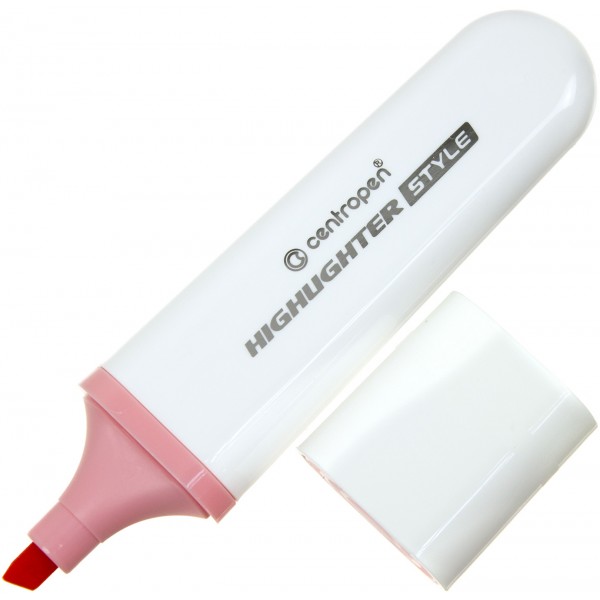 Текстмаркер Centropen клиновидный Highlighter Style 1-4,6 мм пастель розовый (10) 6252 / 56/7708