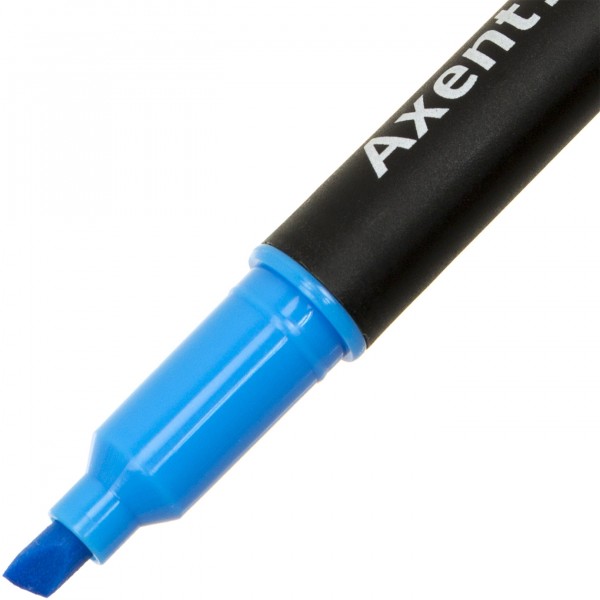  Текстмаркер Axent клиновидный Highlighter Dual 2-4 мм голубой (12) (144) №2534-02-A