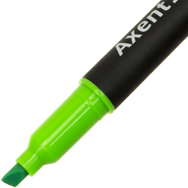  Текстмаркер Axent клиновидный Highlighter Dual 2-4 мм зеленый (12) (144) №2534-04-A