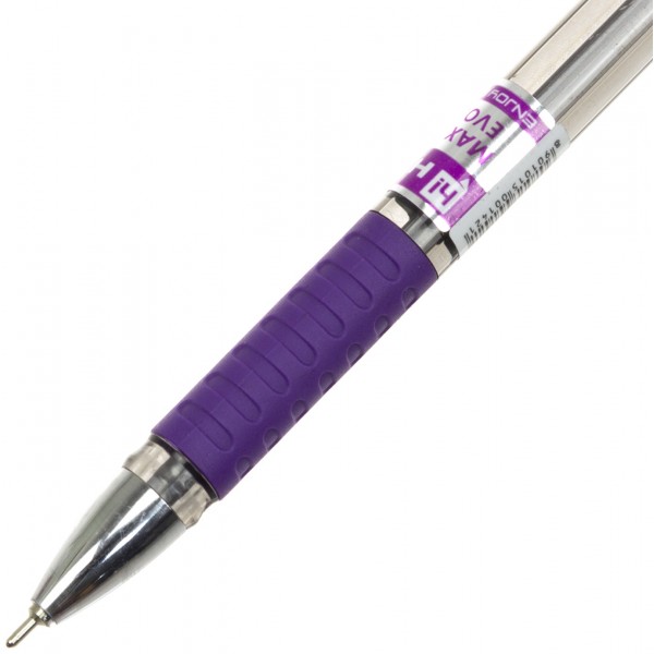 Ручка масляная шариковая Hiper Max Writer Evolution 2500 м 0,7 мм фиолетовая (10) (250) №HO-335-ES