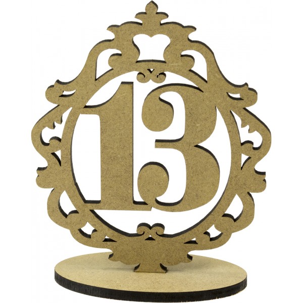  Номера на стол 15х11см 13 фанера