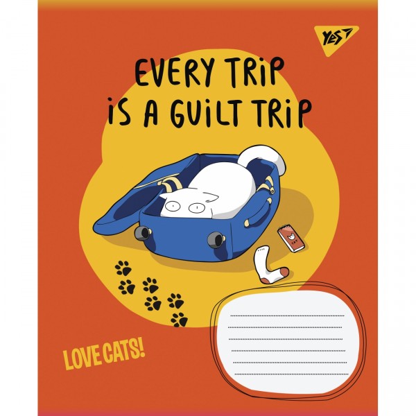  Тетрадь 12 листов косая линия 1В Love cats (25) (500) №765774