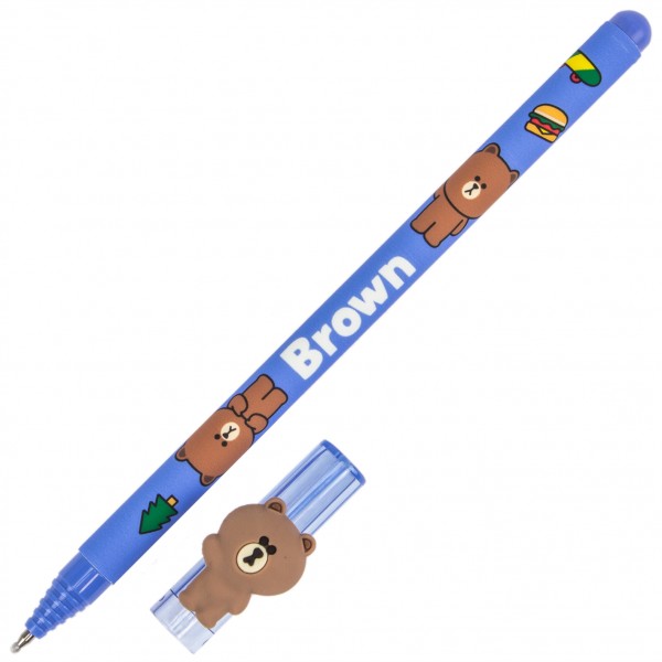 Ручка гел. "Yes" №420377 Line Friends "пиши-стирай" 0,5мм синя(36)