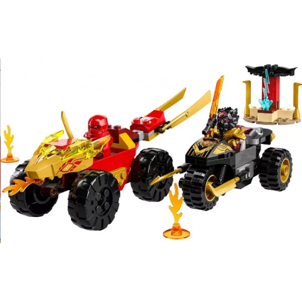 Конструктор "LEGO" Ninjago Автомобільна й байкова битва Кая і Раса №71789(4)