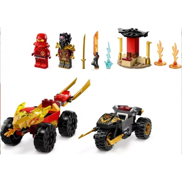 Конструктор "LEGO" Ninjago Автомобільна й байкова битва Кая і Раса №71789(4)