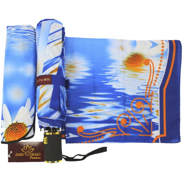 Парасолька жін. автомат "Rain Flowers" хустинка,в кор-ці №1020(12)(48)