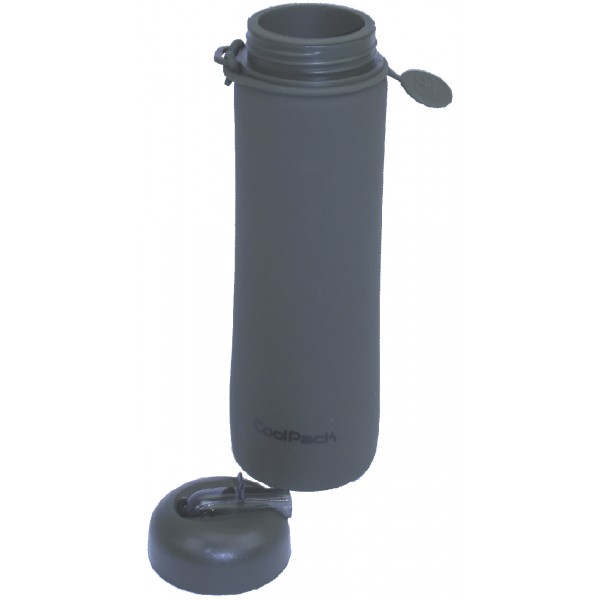 Пляшка для води силікон. Pump 600мл оливкова №Z14640