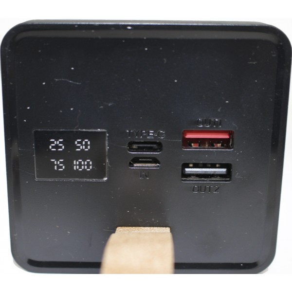 УМБ WUW Power Bank 50000mAh 2USB 2.1A black з дисплеєм та ліхтарем №Y117/Breidon/