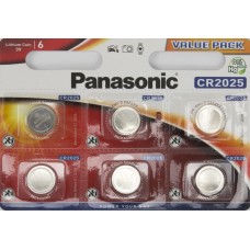 Батарейка Panasonic CR2025/6bl lithium (6) (60)