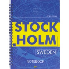 Блокнот на пружине A5 96 листов картонная обложка Stockholm (5) (50) №8032-08 Axent