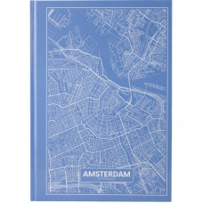 Книга канцелярская Axent А4 96 листов клетка Maps Amsterdam голубая 8422-507-A (10)