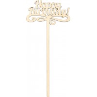 Топер Happy Birthday 31х15см фанера (5)