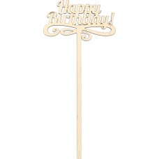 Топер Happy Birthday 31х15см фанера (5)