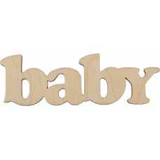 Заготовка фанера напис baby 10 см (5)