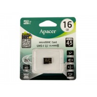 Карта памяти 16Gb Micro-SDHC (UHS-1) Apacer R-45Mb/s class10