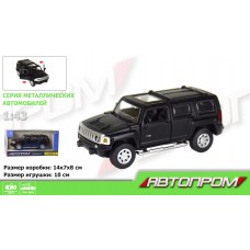 Машина метал. "Автопром" Hummer H3(matte black series),1:43,в кор-ці №7623/4311(48)(96) КІ