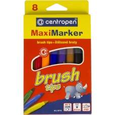 Фломастери Centropen Brush 8 кольорів (10) 8773/08