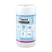Серветки вологі для оргтехніки Axent 100 шт (20) (24) №5302  