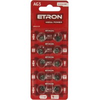 Батарейка Etron Mega Power AG3/10bl LR41 (10) (200)