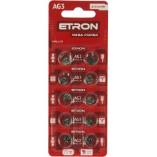 Батарейка Etron Mega Power AG3/10bl LR41 (10) (200)