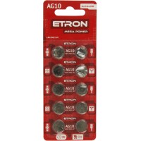 Батарейка Etron Mega Power AG10 / 10bl LR1130 (10) (200)