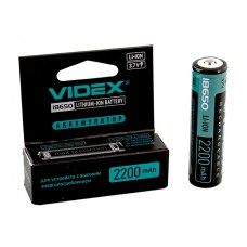 Аккумулятор Videx Li-ion 18650-R, 2200 mAh, защита/mbl/блистер 1 шт