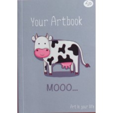 Блокнот A6 48 листов без линовки Profiplan Artbook cow 902439 