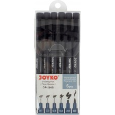Набір лінерів Joyko 0,1;0,3;0,5;0,8;BR; 2мм 6 шт (1) (24) DP-S 298