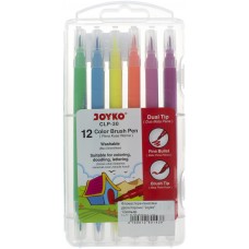 Фломастери-пензлики двосторонні Joyko 12 кольорів (1) (24) CLP-30/3050