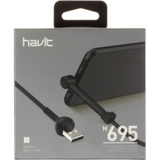 Кабель USB > microUSB Havit HV-H695 кутовий 1м mix