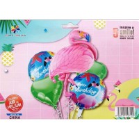 Набір кульок повітряних фольгованих Фламінго party 5 шт Pelican (10) №836973   