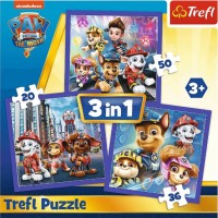 Пазли Trefl 3в1 Готові до порятунку. Nickelodeon: Щенячий патруль  