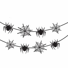  Гирлянда картонная Yes Spider Webs 3 м, 13 фигурок (20) №801182