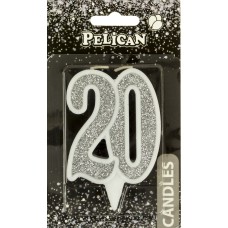 Свічка ювілейна 20" 7 см срібло Pelican (1) (32) №867220 