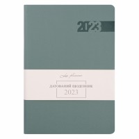 Щоден. A5 "Leo Planner" дат2023 184арк. Integro м'яка обкл., оливковий №252364(10)(20)