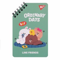 Блокнот пруж. А6 60арк. лін. Line Friends Ordinary days №151757/Yes/(1)