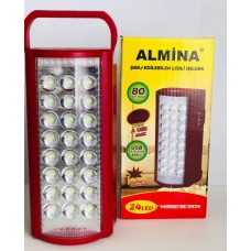 Ліхтар акум. "Almina/Fujita" USB,Jack,24LED,3 режими,з ручкою №DL-2424/2606/Breidon/