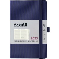 Щотижн. B6 "Axent" дат2023 Partner Lines темно-синій №8515-23-02(12)(24)