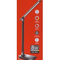 Лампа наст. LED ETRON Desk Lamp step 8W Black №1-EDL-426 працює від power bank