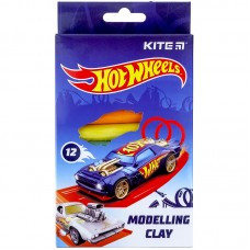 Пластилін восковий 12 кольорів 200 гр Kite Hot Wheels (1) HW21-086