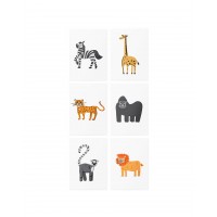 Тимчасові тату з доповненою реальністю African Animals AR Set TATTon.me