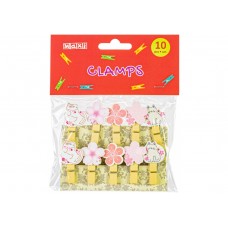  Прищепки для декорирования Maxi Cats&Flowers 10 шт с веревкой 130 мм (20) №MX62589