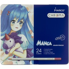 Карандаши цветные 24 цвета Marco Chroma металлическая коробка (6) (36) 8550-24TN/1329