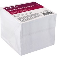 Блок для заміток неклеєний 90х90мм 70мм Axent Elite White 8008