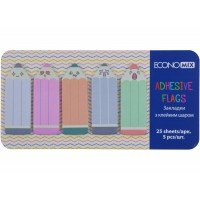 Стікери-закладки паперові Economix Fun Pencils 18 х50 мм 125 шт 5 кольорів (24) №E20963